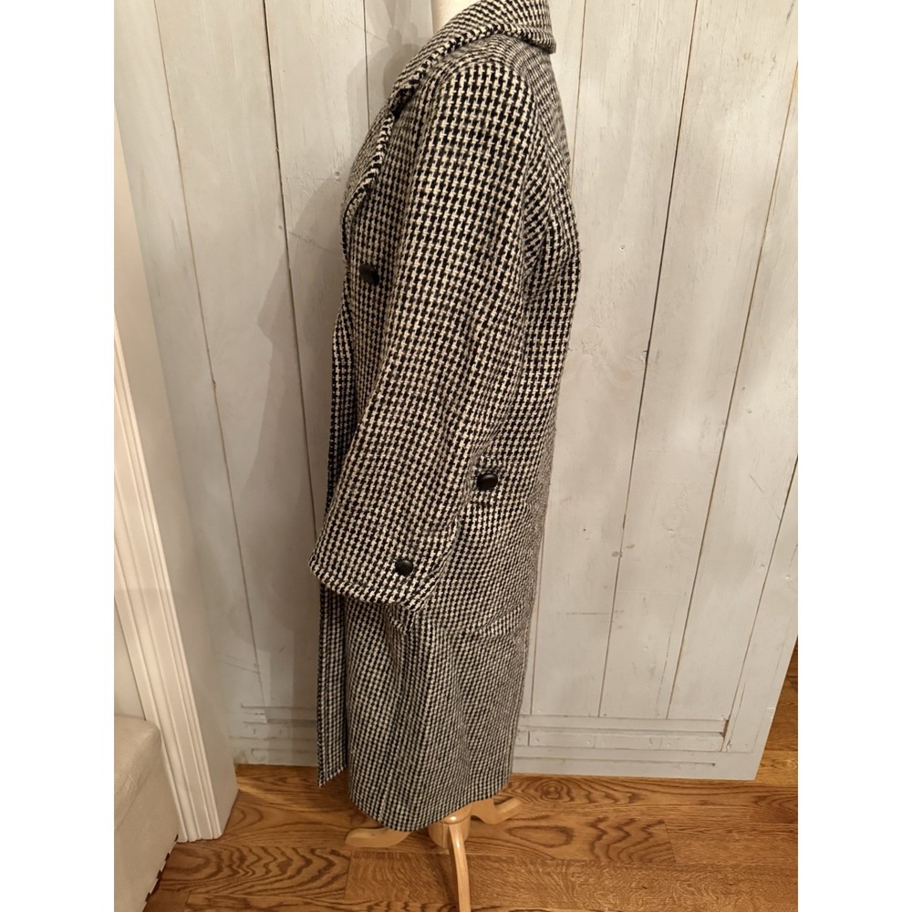 Vintage Yves Saint Laurent YSL Plaid Wool Coat Winter Longer Style Sz-36(4-6) - Picture 7 of 13